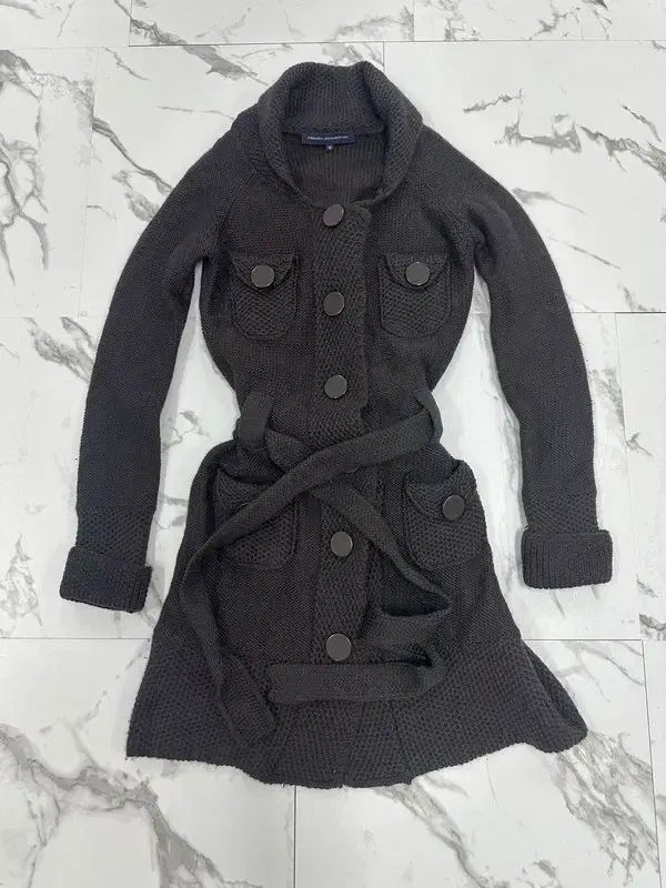 フレンチ コネクション ベルト付き ロング カーディガン