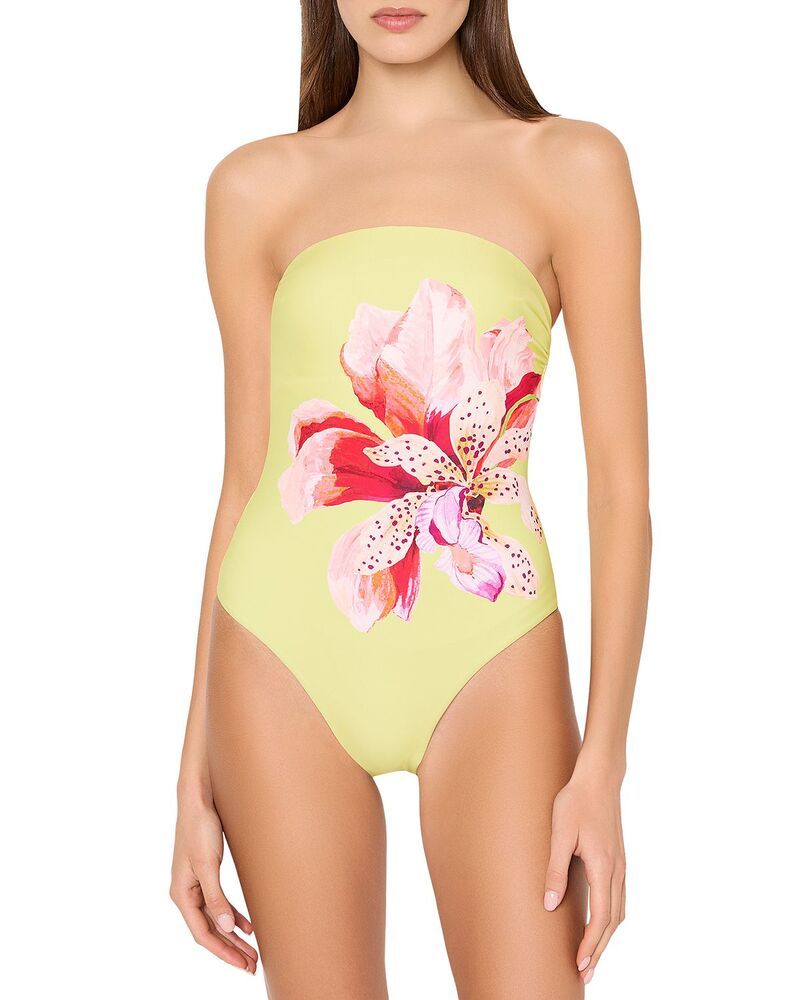 ミリー レディース 水着 上下セット ストラップレス MILLY Songe DIristrapless One Piece Swimsuit Yellow Multi イエロー