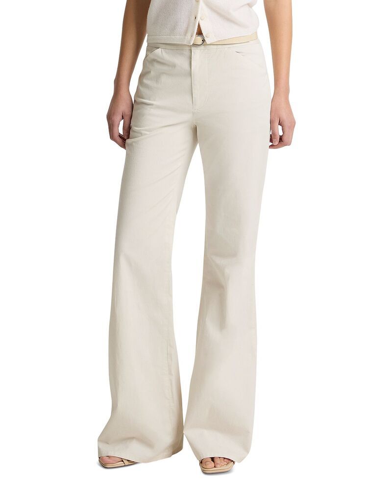ヴィンス レディース ボトムス カジュアルパンツ コットン Vince Stretch Cotton Flare Pants Horchata