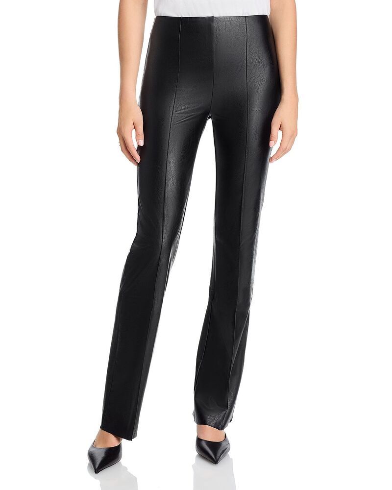 リス レディース ボトムス カジュアルパンツ レザー フェイクレザー Lyss Textured Faux Leather Pants Black ブラック