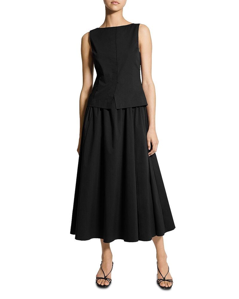 セオリー レディース トップス ワンピース Theory Boat Neck Dress Black ブラック