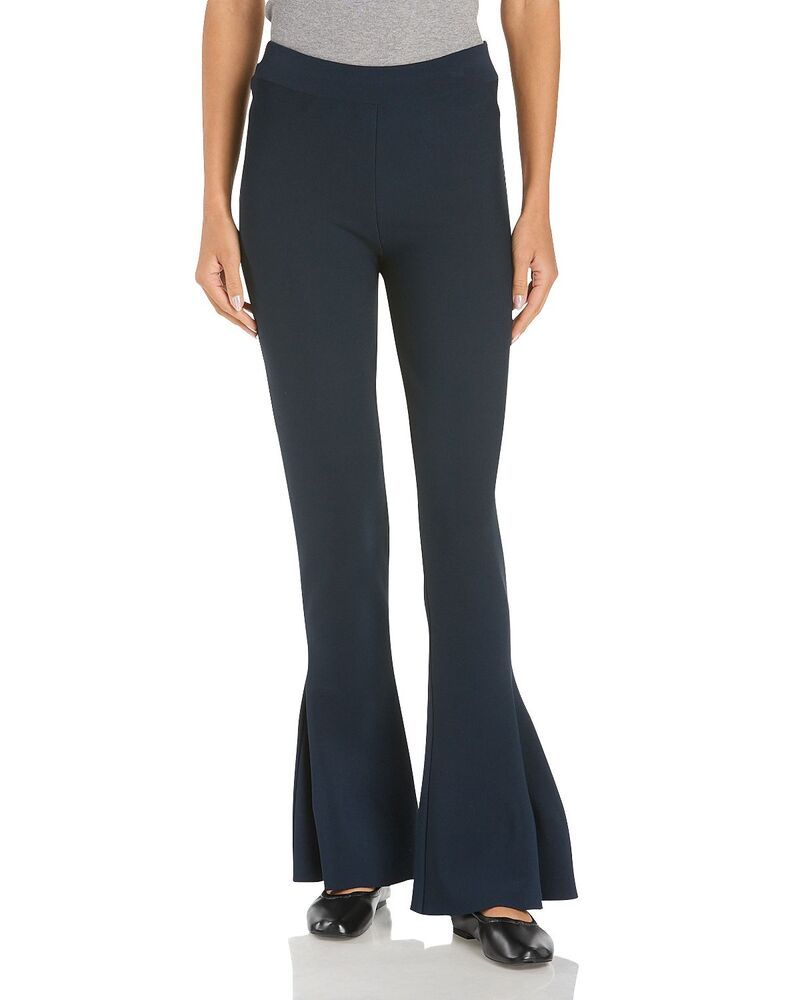 ステラマッカートニー レディース ボトムス カジュアルパンツ シルク Stella McCartney Silk Flare Hem Pants Navy ネイビー