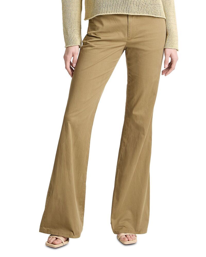 ヴィンス レディース ボトムス カジュアルパンツ コットン Vince Stretch Cotton Flare Pants Tapenade