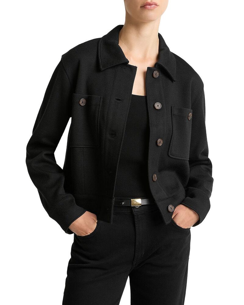 ヴィンス レディース アウター ジャケット・ブルゾン ニット Vince Ponte Knit Jacket Black ブラック