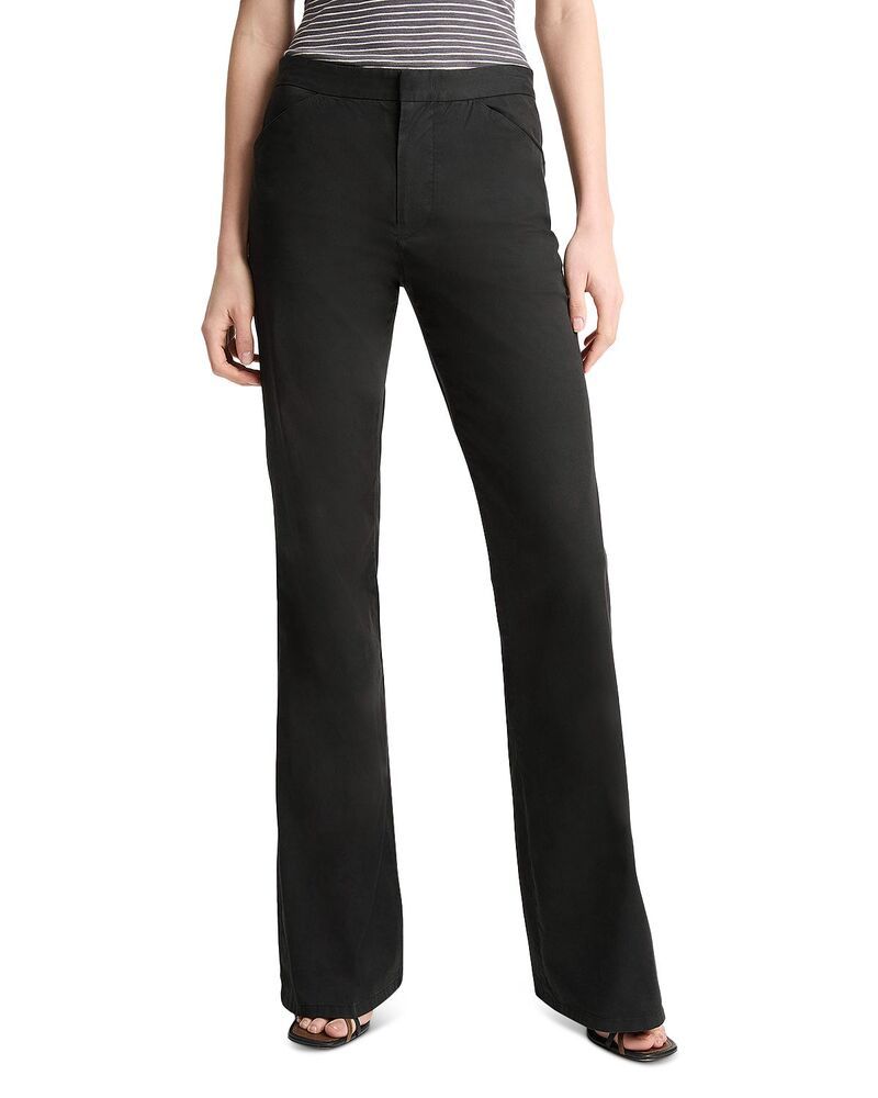 ヴィンス レディース ボトムス カジュアルパンツ コットン Vince Stretch Cotton Flare Pants Black ブラック