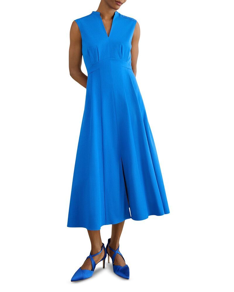 ホッブスロンドン レディース トップス ワンピース ウエストマーク HOBBS LONDON Erin Cinched Waist Dress Azure Blue ブルー