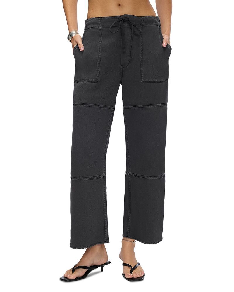 リダン レディース ボトムス カジュアルパンツ REDONE Crop Beach Pants Washed Black ブラック
