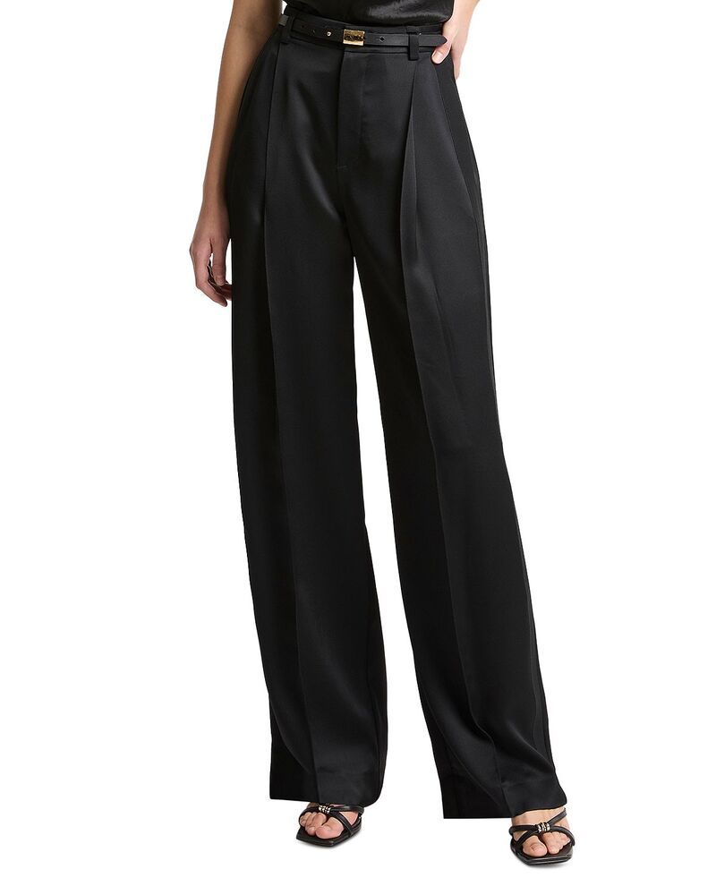 ヴィンス レディース ボトムス カジュアルパンツ ハイウエスト サテン Vince High Waist Satin Pants Black ブラック