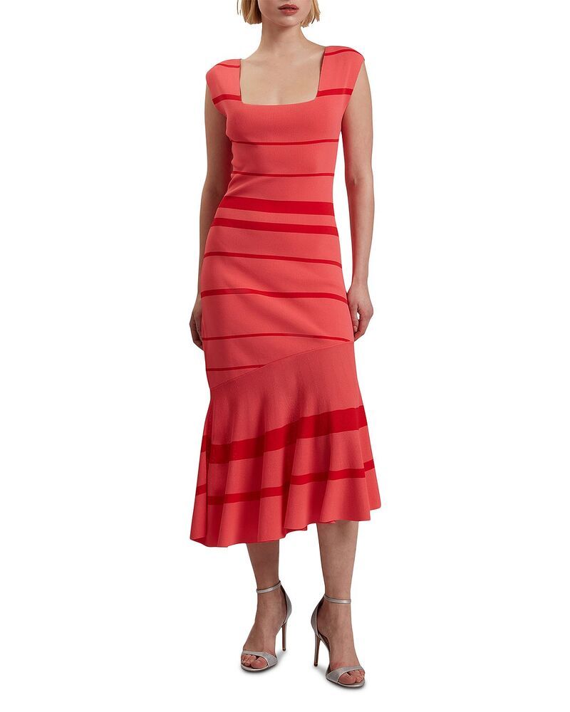 テッドベーカー レディース トップス ワンピース Ted Baker Tilleea Square Neck Dress Coral コーラル