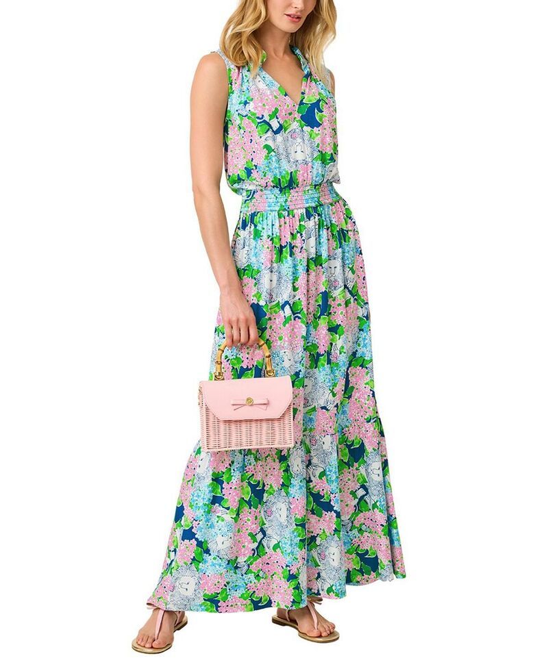 リリーピュリッツァー レディース トップス ワンピース マキシ Lilly Pulitzer Amiria Maxi Dresstarlight Navy Lydia The Lion ネイビー