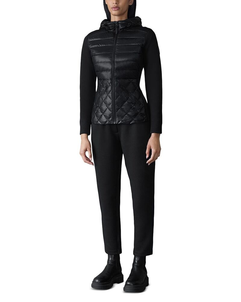 マッカージュ レディース アウター ジャケット・ブルゾン Mackage Agatha Mixed Media Jacket Black ブラック