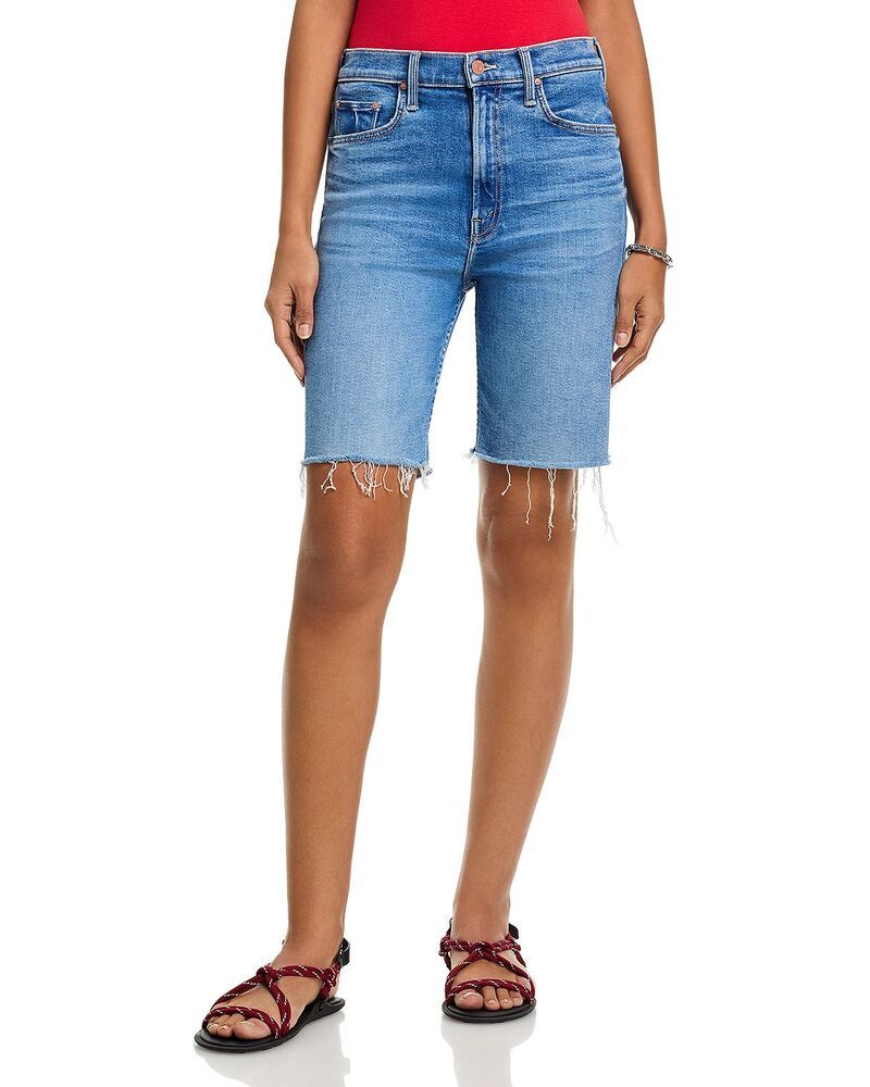 マザー レディース ボトムス ハーフパンツ・ショーツ ショートパンツ MOTHER The High Waisted Rider Bermuda Shorts in Float My Boat Float My Boat