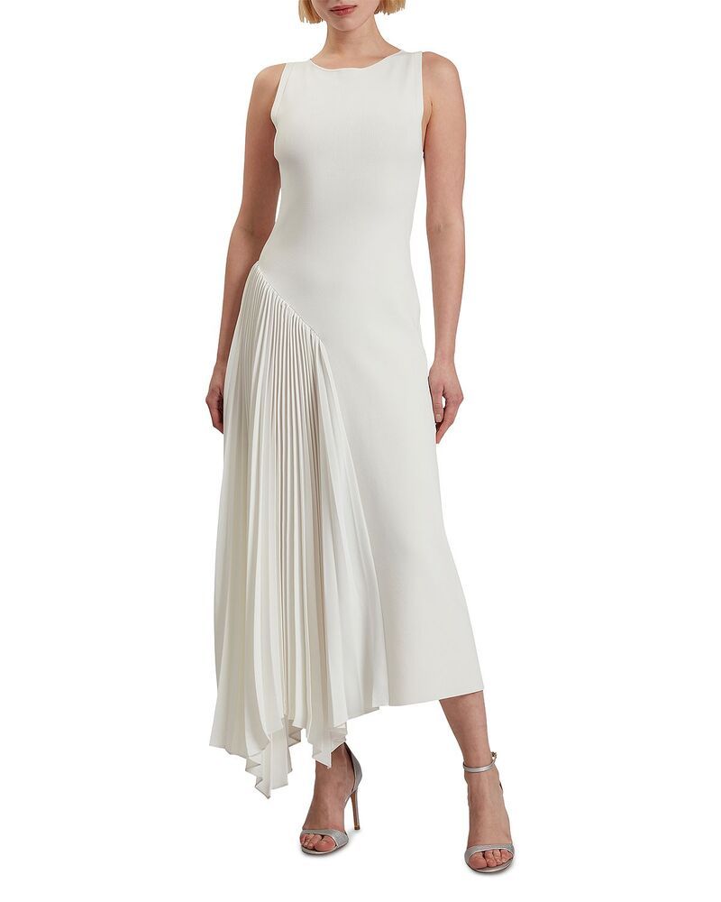テッドベーカー レディース トップス ワンピース プリーツ Ted Baker Azzina Slash Neck Pleated Panel Dress Ivory アイボリー