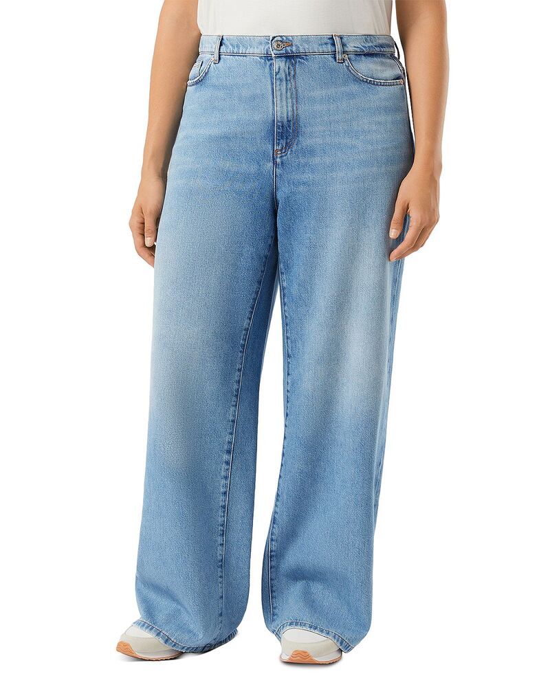 マリナリナルディ レディース ボトムス カジュアルパンツ プラスサイズ デニム Marinaldi Plus High Rise Denim Pants Navy ネイビー