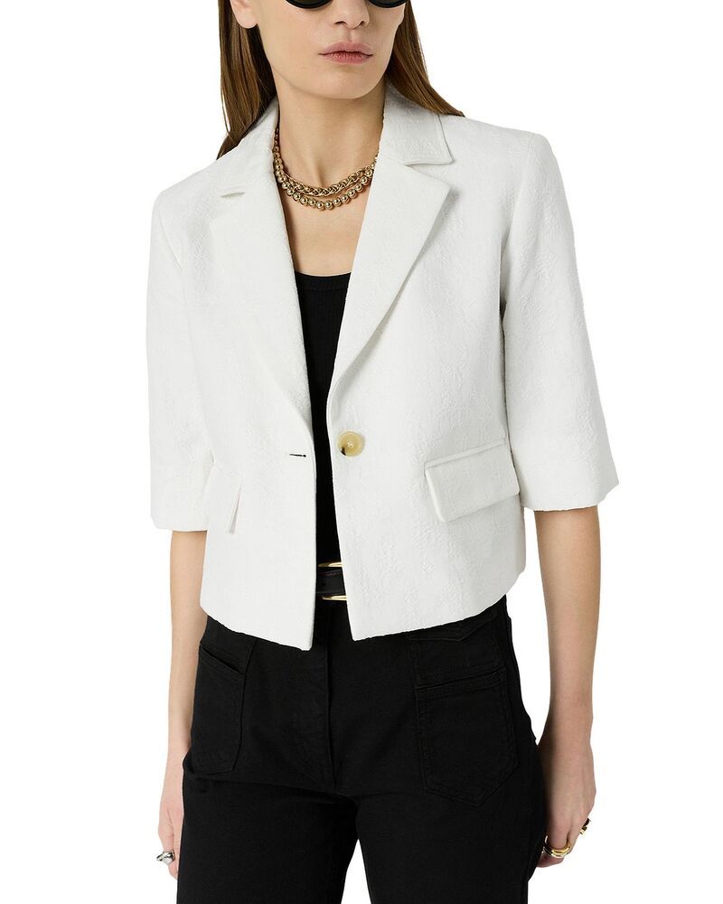 ジェラルド・ダレル レディース アウター ジャケット・ブルゾン ブレザー Gerardarel Tracy Textured Blazer White ホワイト