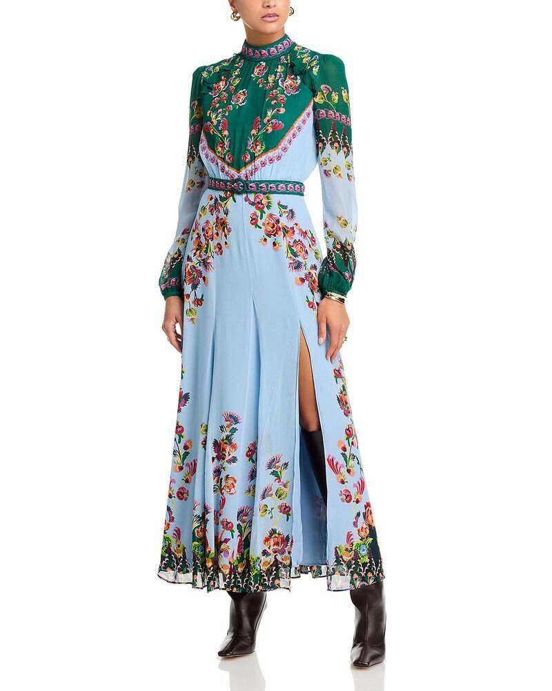 サローニ レディース トップス ワンピース ミディ SALONI JacquiBelted Midi Dressaffier Trellis Plmt