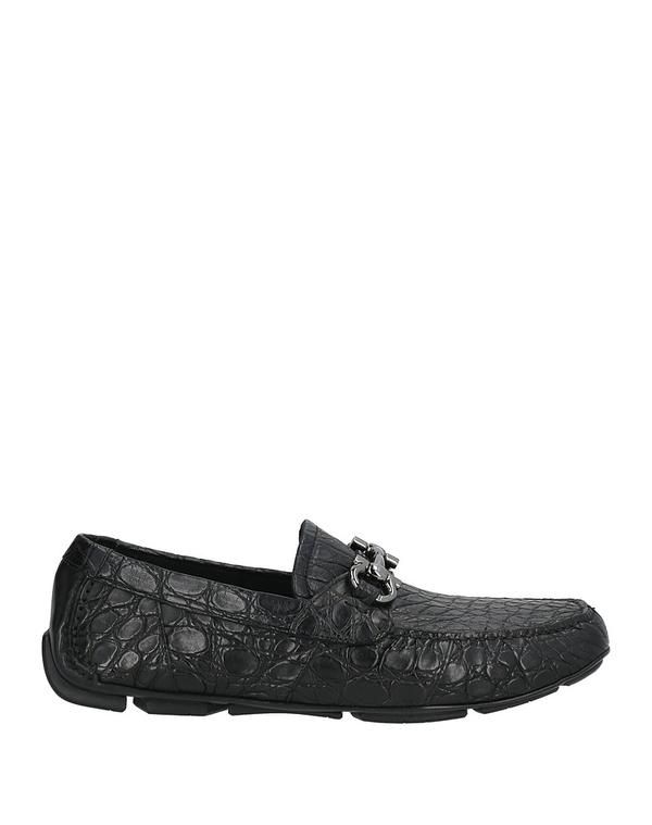 フェラガモ メンズ シューズ スリッポン・ローファー FERRAGAMO モカシン Black ブラック