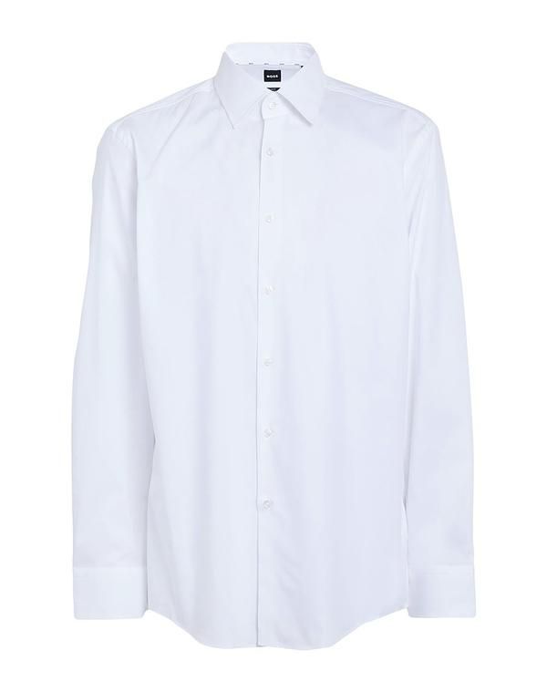 ボス メンズ トップス シャツ BOSS 無地シャツ White ホワイト