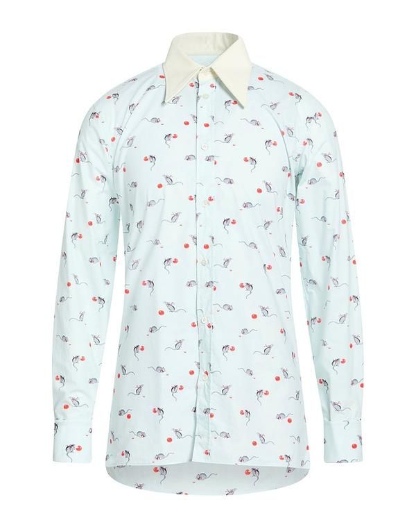 マルタンマルジェラ メンズ トップス シャツ MAISON MARGIELA 柄入りシャツ Sky Blue ブルー