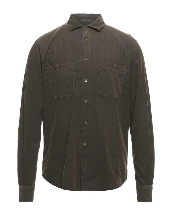 アスペジ メンズ トップス シャツ ASPESI 無地シャツ Dark Brown ブラウン
