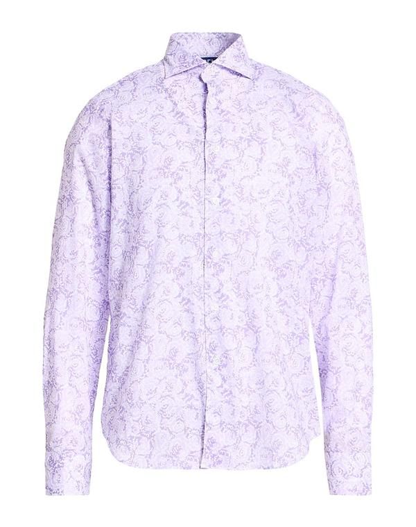 フェデーリ メンズ トップス シャツ FEDELI 柄入りシャツ Purple パープル