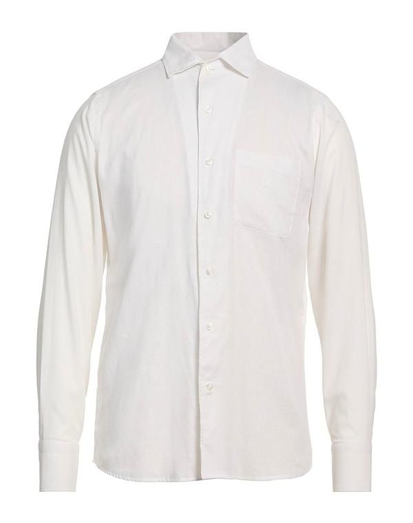 パオローニ メンズ トップス シャツ PAOLONI リネンシャツ White ホワイト 19,236円