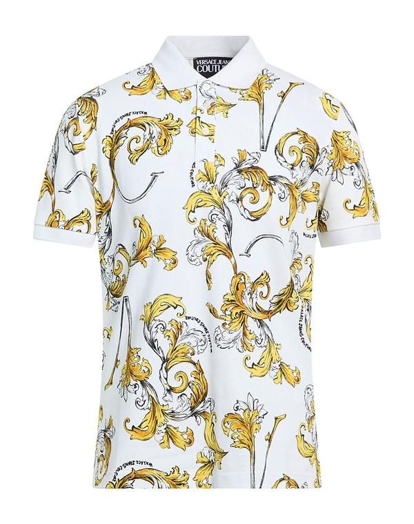 ヴェルサーチ メンズ トップス ポロシャツ VERSACE JEANS COUTURE ポロシャツ White ホワイト