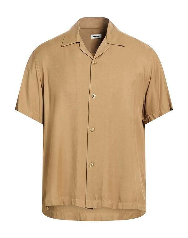 サンドロ メンズ トップス シャツ SANDRO 無地シャツ Khaki カーキ