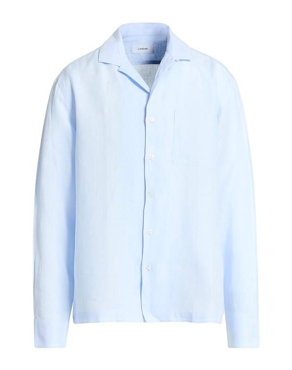 ラルディーニ メンズ トップス シャツ LARDINI 無地シャツ Sky Blue ブルー