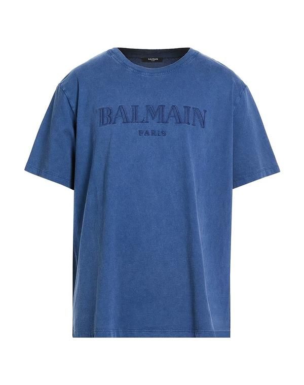バルマン メンズ トップス Tシャツ BALMAIN Ｔシャツ Blue ブルー