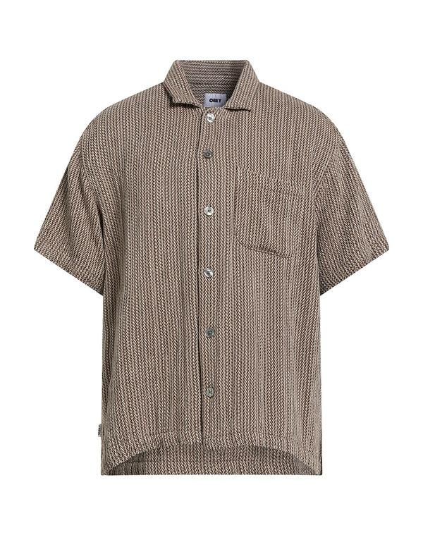 オベイ メンズ トップス シャツ OBEY 柄入りシャツ Brown ブラウン