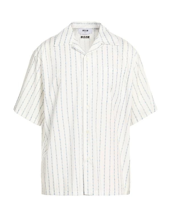 エムエスジイエム メンズ トップス シャツ MSGM 柄入りシャツ White ホワイト