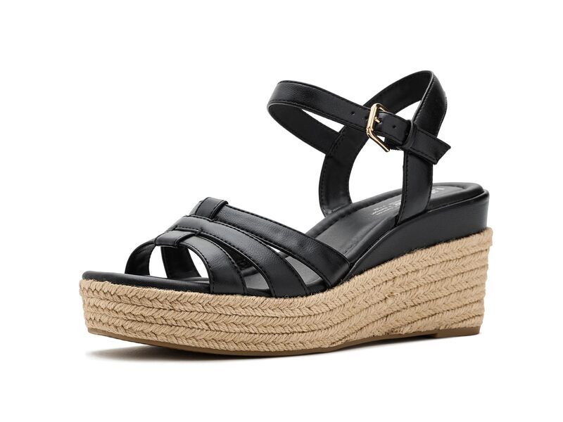 ライフストライド レディース シューズ ヒール サンダル LifeStride Havana Espadrille Sandals Black ブラック