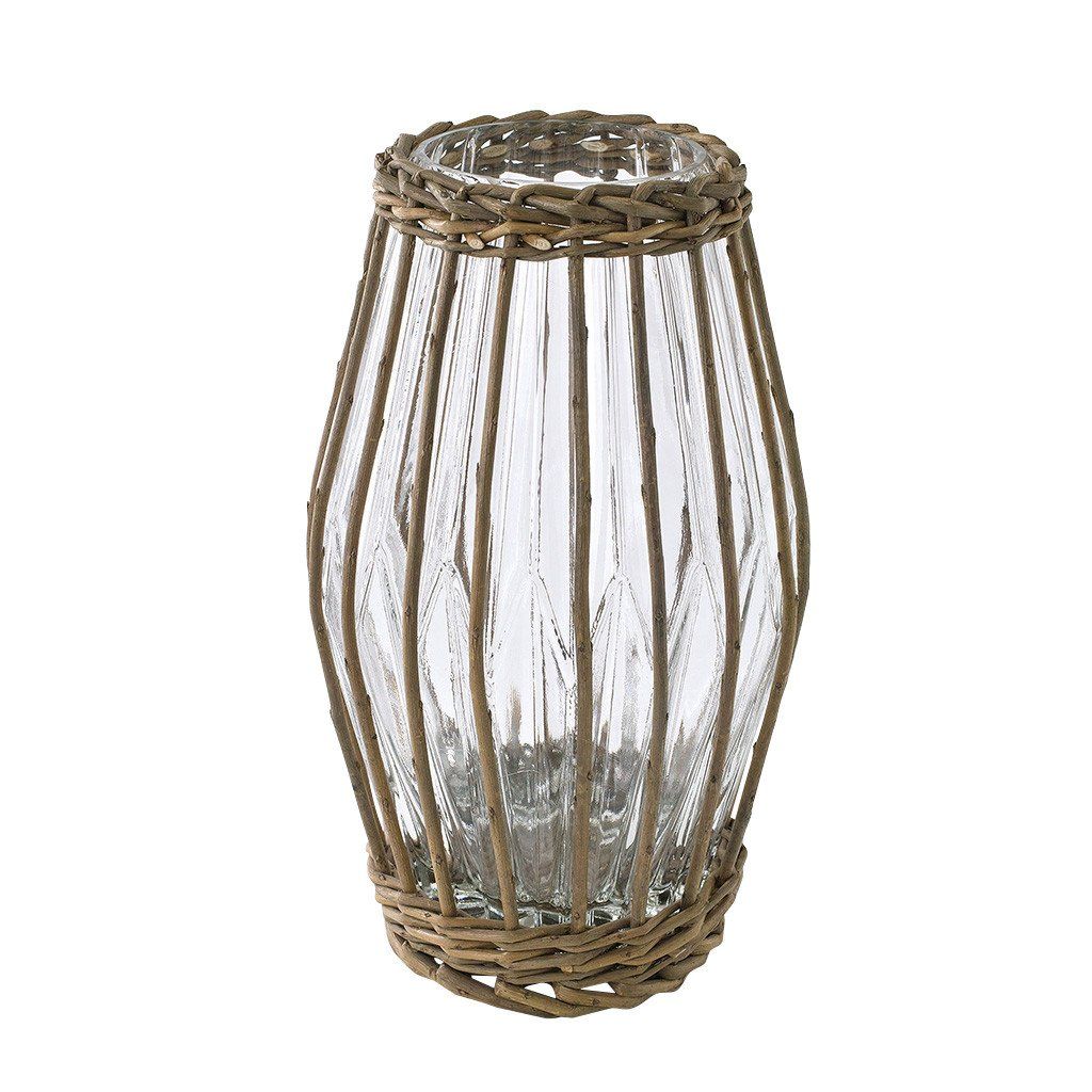新品 SPICE OF LIFE(スパイス) 花瓶 かご編み フラワーベース FONTAINE ロング 直径17cm 高さ30cm LYGN1010