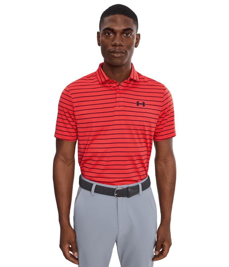 アンダーアーマー メンズ トップス シャツ プリント Under Armour Golf Matchplay Printed Golf Polo RedVenom RedM レッド