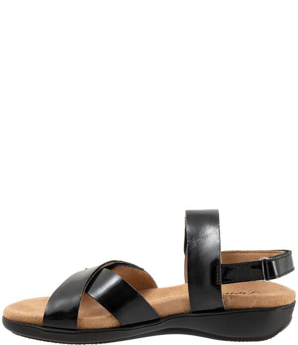 トロッターズ レディース シューズ サンダル トール レザー Trotters River Metallic Leather Sandals Black ブラック トロッターズ レディース シューズ サンダル トール レザー Trotters River Metallic Leather Sandals Black ブラック