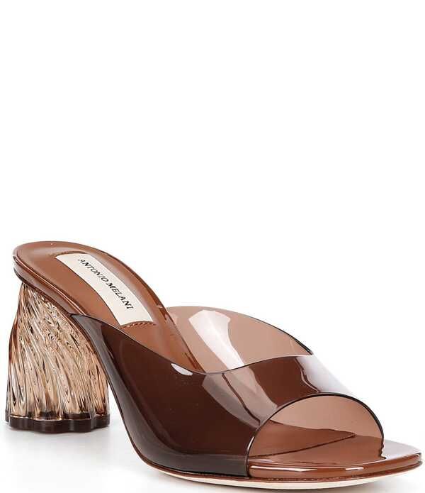 アントニオ メラーニ レディース シューズ サンダル Antonio Melani Carmilla Wavy Vinyl Mules Miko Tan タン