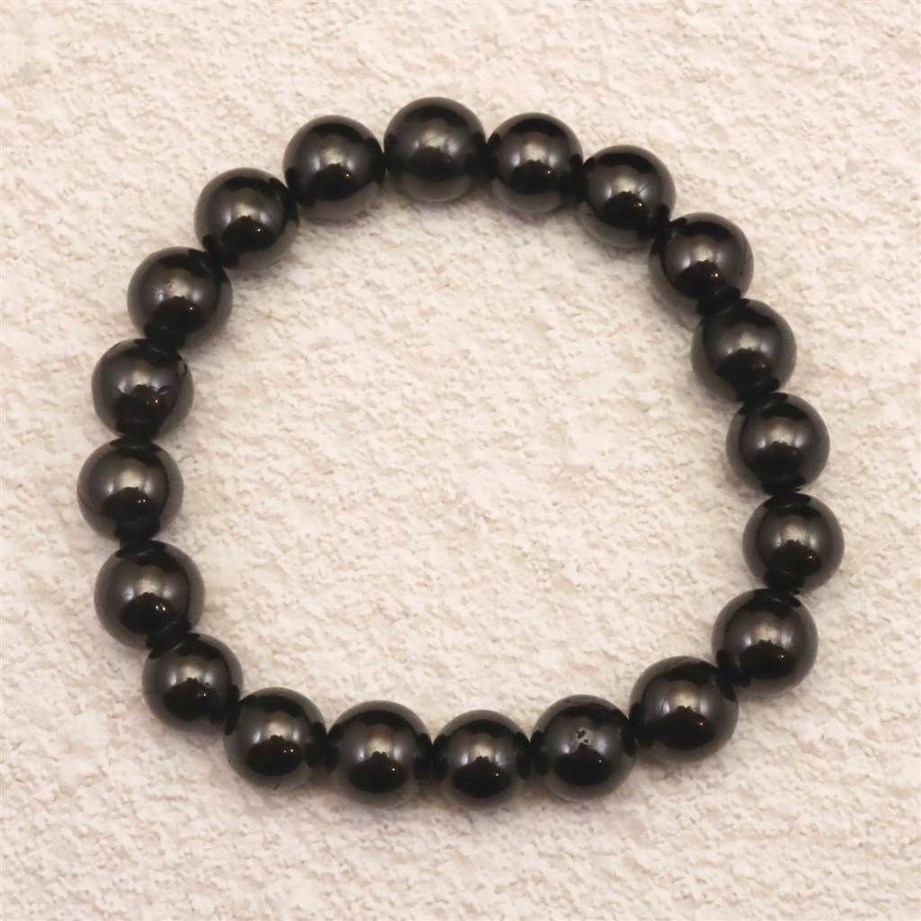 ノーブルシュンガイト エリートシュンガイト 10mm玉ブレスレット 22.2g 【榎本通商15209】