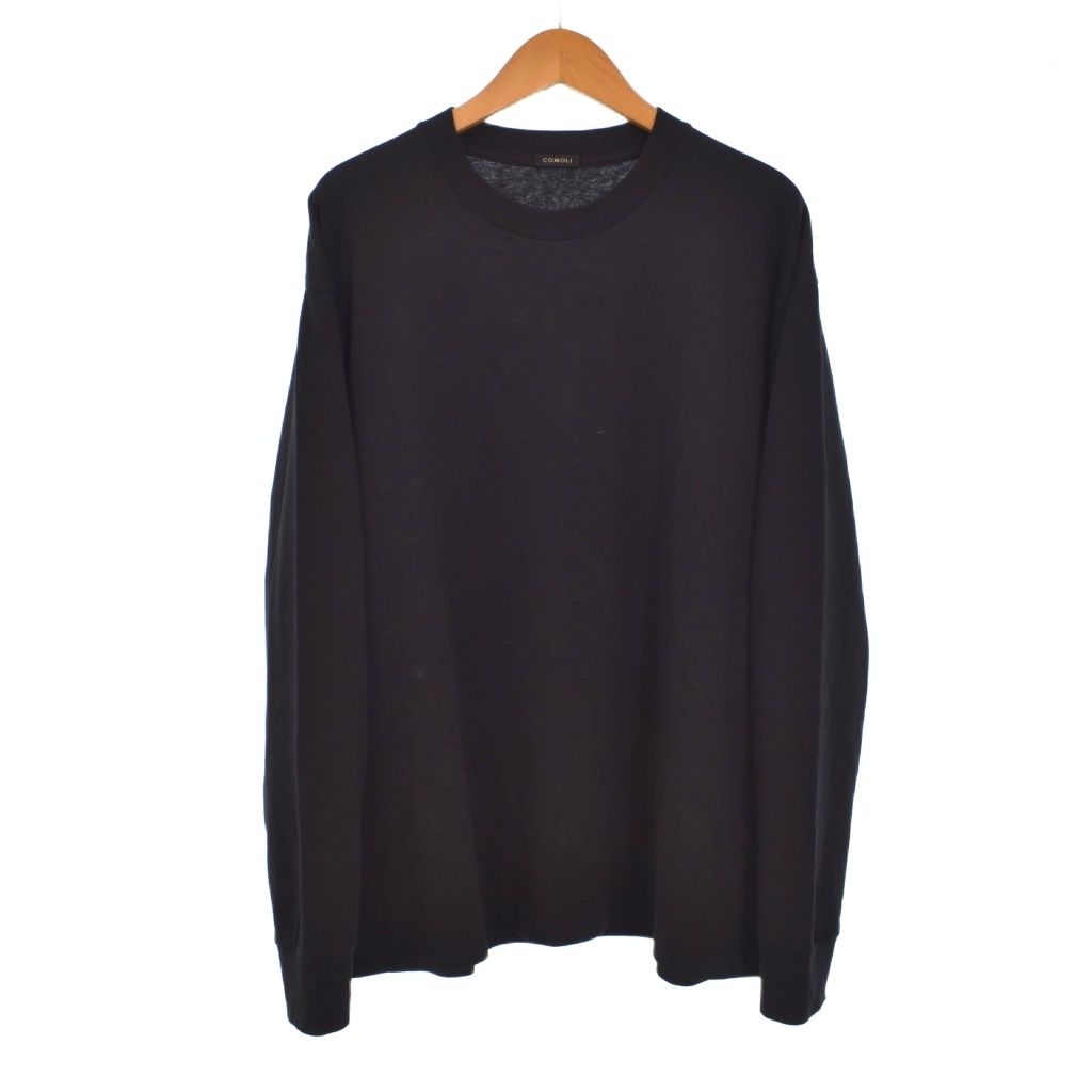コモリ COMOLI コットンジャージ 長袖 Tシャツ 2 黒 ブラック DO1-05012