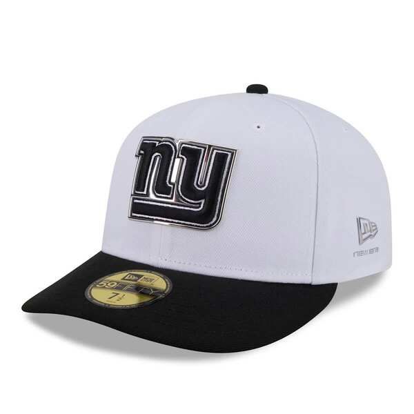 ニューエラ メンズ アクセサリー 帽子 Mens New Era WhiteBlack New York Giants 2026 NFL Draft PreCurved 59FIFTY Fitted Hat White ホワイト