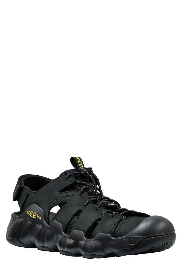 キーン メンズ シューズ サンダル KEEN Hyperport Fishmeran Sandal Black Keen Yellow ブラック