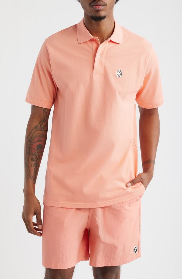 ビリオネアボーイズクラブ メンズ トップス ポロシャツ Billionaire Boys Club Landing Short Sleeve Polo Peach Amber ピーチ