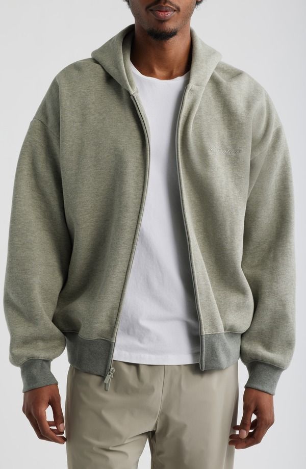 フィアオブゴッド メンズ アウター パーカー・スウェット Fear of God Essentialsignature Classic Fit Zip Hoodie ConcreteDark Concrete Heather ヘザー