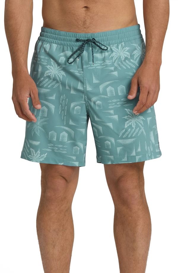 ビラボン メンズ 水着 ハーフパンツ・ショーツ Billabongood Times Layback Swim Trunks Blue Fog ブルー