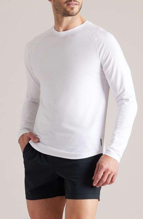 ローヌ メンズ トップス Tシャツ Rhone Atmosphere Long Sleeve Performance TShirt Bright White ホワイト