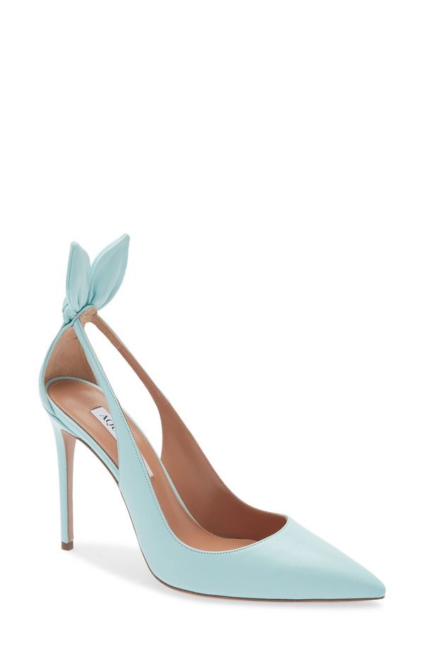アクアズーラ レディース シューズ パンプス Aquazzura Bow Tie Pointed Toe Pump Seabreeze