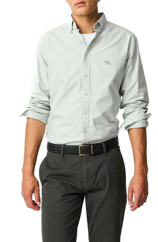 ロッドアンドグン メンズ トップス シャツ オックスフォード Rodd Gunn Oxford Sports Fit Shirt Eucalyptus