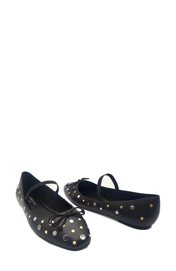 ケネスコール レディース シューズ パンプス Kenneth Cole New York Myra Stud Mary Jane Flat Black ブラック