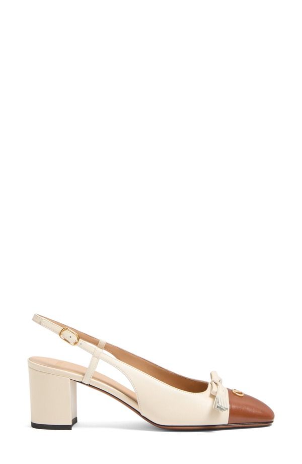 ヴァレンティノ レディース シューズ パンプス Valentino Garavani Valet du Roi Slingback Pump Butter White Tobacco ホワイト