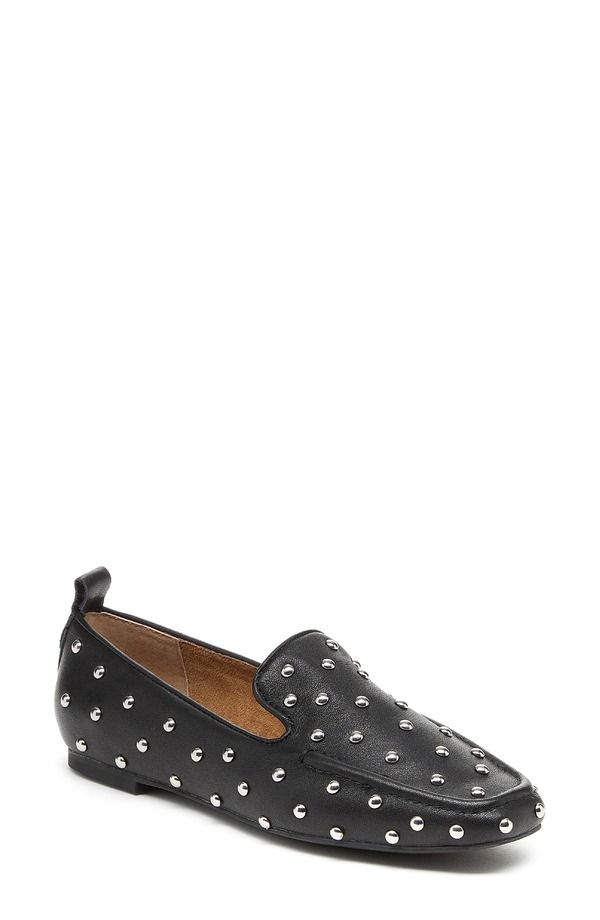 ケルシーダッガー レディース シューズ パンプス Kelsi Dagger Brooklyn Finley Studded Square Toe Flat Black ブラック